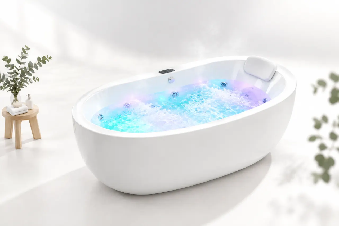 Baignoire balnéo avec chromothérapie